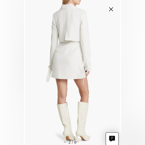 NWT For Love & Lemons Alysa Blazer Mini Dress / Ivory / Size Small - Picture 12 of 15